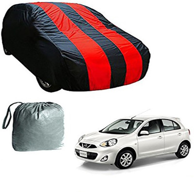 Autowheel Car Cover For Nissan Micra (Without Mirror Pockets)(Red, Blue)