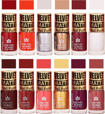 

Aroma Care Wholesale Rate Velvet Matte Nail Polish Offer Maroon, Orange, Golden, Mauve, White, Brown, Tan, Pink, Plum, Nude(Pack of 12)