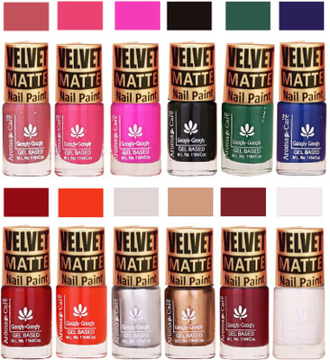 

Aroma Care Wholesale Rate Velvet Matte Nail Polish Offer Nude, Pink, Black, Green, Blue, Maroon, Orange, Golden, Mauve, White(Pack of 12)
