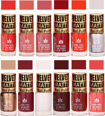

Aroma Care Wholesale Rate Velvet Matte Nail Polish Offer Orange, Peach, Pink, Maroon, Orange, Golden, Mauve, White, Brown, Tan(Pack of 12)