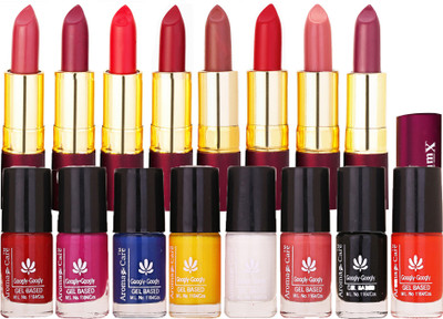 

Aroma Care Daily Wear High Quality Nail Polish 8 Vibrant Colors in Cheap Price with Dry Matte Lipstick 8 Pcs(Set of 16)
