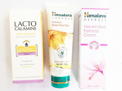 

Himalaya FAIRNESS CREAM, KESAR FACE WASH, SUN LOTION(Set of)