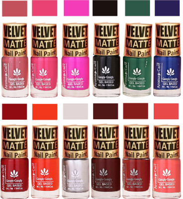 

Aroma Care Wholesale Rate Velvet Matte Nail Polish Offer Nude, Pink, Black, Green, Blue, Maroon, Orange, Golden, Brown, Tan(Pack of 12)