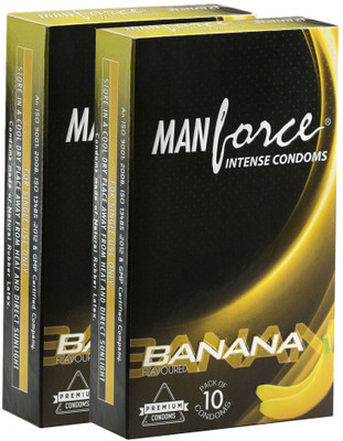 

Manforce Banana Flavoured Combo 2 (Concealed/Confidential Packaging) Condom(Set of 2, 20S)