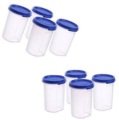 

Tupperware - 440 ml Plastic Grocery Container(Pack of 8, White)