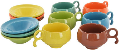 

CROCKTO Ceramic(Multicolor, Pack of 12)