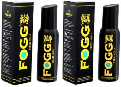 

Fogg Black Collection Fresh Aqua (Pack of 2) Deodorant Spray - For Men(120 ml, Pack of 2)