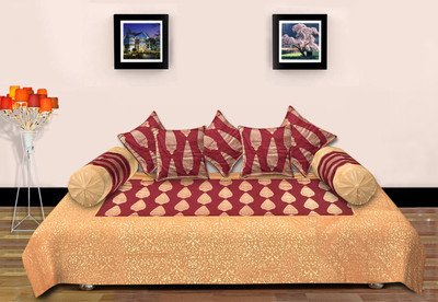 Rustic India Cotton Abstract Diwan Set(Maroon)