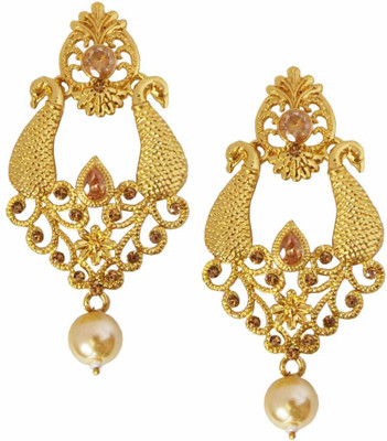 Being Women Traditional Ethnic Wedding Designer Multicolour Royal Peacock Stones With Pearl Fashion Alloy Drops & Danglers Being Women Traditional Ethnic Wedding Designer Multicolour Royal Peacock Stones With Pearl Fashion Alloy Drops & Danglers