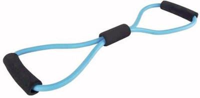 

CMerchants Latex Fitness Band Resistance Tube(Blue, Black), Black;blue