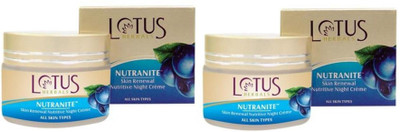 

Lotus Herbals Nutranite Skin Renewal Nutritive Night Cream,(Pack of 2)(50 g)
