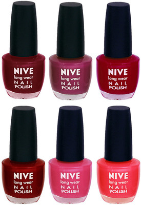 

Nive Colour Blast Nail Lacquer (Set of 6 Nail Polish) Red,Purple,Pink,Red,Pink,Pink(Pack of 6)