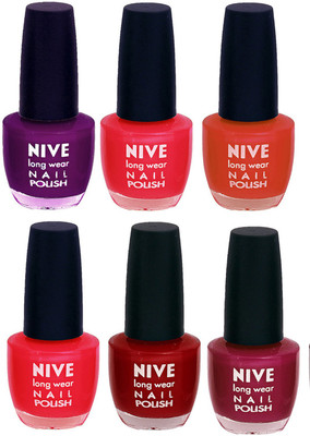 

Nive Colour Blast Nail Lacquer (Set of 6 Nail Polish) Purple,Pink,Brown,Red,Pink,Pink(Pack of 6)