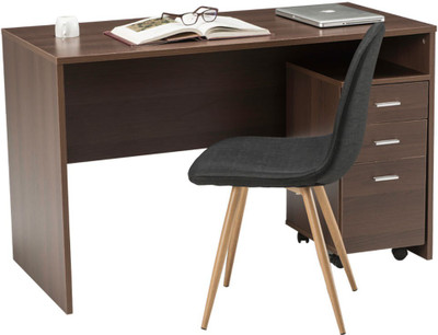 

Durian WALTER Engineered Wood Office Table(Free Standing, Finish Color - Walnut)