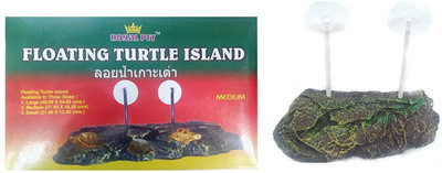 

Aquapetzworld Floating Turtle Island | Perfect As Turtle Bask | Rest Platform | Medium Size (21.00 x 12.00cm) Fiber Tough Toy For Turtle