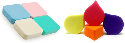 

Kelley Pack of 8 Imported Make up Blending Cosmetic Conceler, Powder, Foundation Sponge Puff