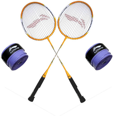 

Li-Ning XP Smash 710 2PC + 2 Pc GP 20 Grip Combo Multicolor Strung Badminton Racquet(S2, 85 g)