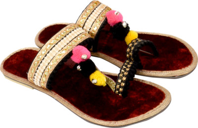 

Decot Paradise Women Maroon::Golden Flats