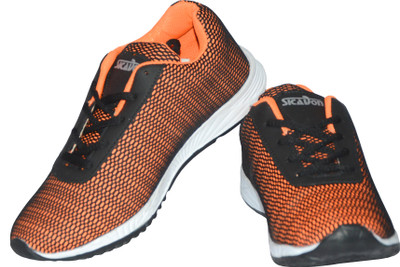 

Sicadon eFASHION Stylish Lace Designed Sports Running Shoes For Men(Orange, Black