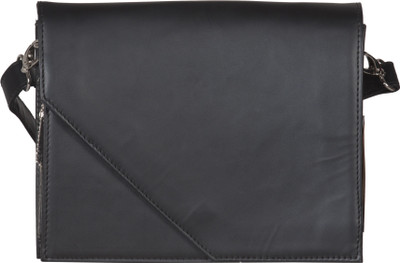 

FARO Women Casual Black Genuine Leather Sling Bag
