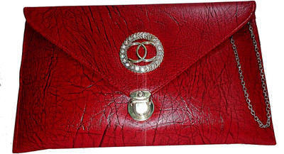 

AASB Women Casual Red PU Clutch