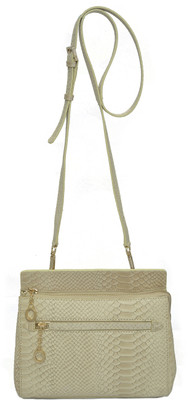 

RI2K Girls Casual White Genuine Leather Sling Bag