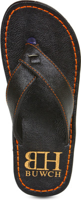 

BUWCH Casual Black Slipper For Men & Boys Slippers