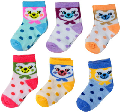 

Neska Moda Baby Boys & Baby Girls Polka Print Ankle Length(Pack of 6, Blue;green;orange;pink;white