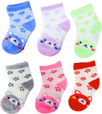 

Neska Moda Baby Boys & Baby Girls Polka Print Ankle Length(Pack of 6, Blue;grey;pink;red;white