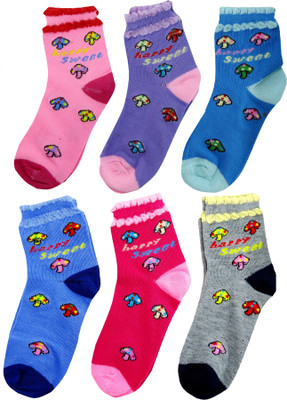 

Neska Moda Boys & Girls Solid Ankle Length(Pack of 6, Multicolor