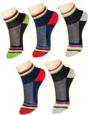 

Neska Moda Boys & Girls Solid Ankle Length(Pack of 5, Multicolor
