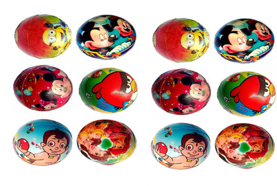 

VRV VRV Multicolour Cartoon Printed Soft Balls Set of 12 - 18 cm(Red, Yellow)