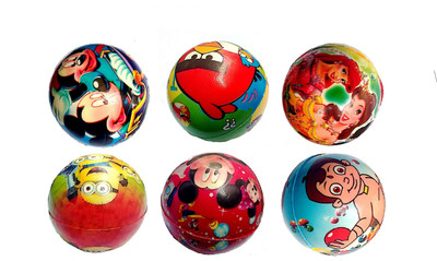 

VRV Multicolour Cartoon Printed Soft Balls Set of 6 - 12 cm(Red/Yelow)