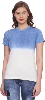 CAMPUS SUTRA Casual Half Sleeve Solid Women White, Blue Top