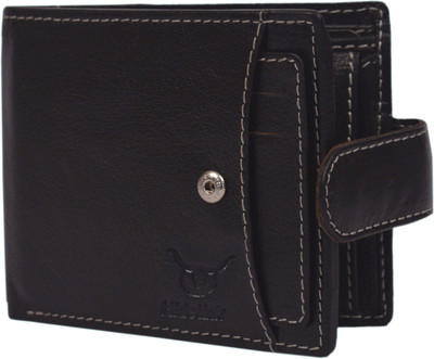 

Hidelink Men Black Genuine Leather Wallet(8 Card Slots)