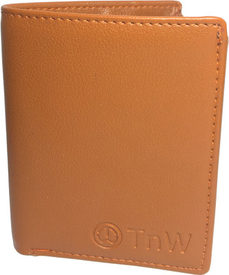 TnW Men Tan Artificial Leather Wallet(7 Card Slots)