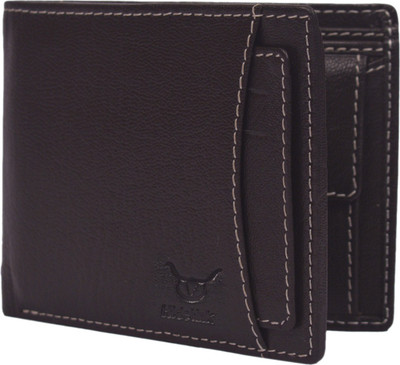 

Hidelink Men Brown Genuine Leather Wallet(8 Card Slots)