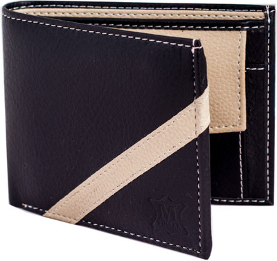 

Mtuggar Men Casual, Formal Black Artificial Leather Wallet(3 Card Slots), Blackbeige
