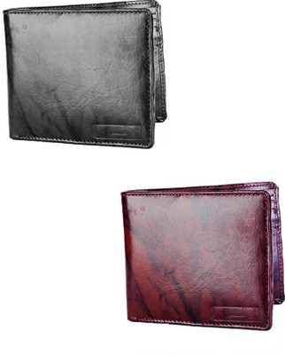 

Lady Bar Men Brown, Black Genuine Leather Wallet(4 Card Slots), Black;brown