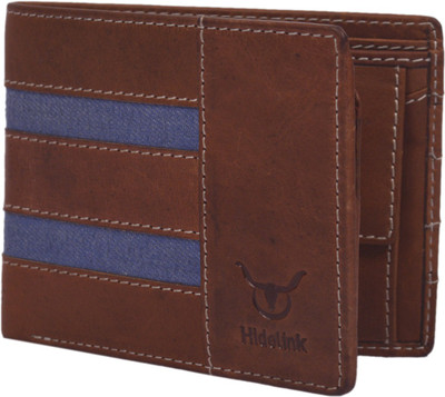 

Hidelink Men Tan Genuine Leather Wallet(9 Card Slots)