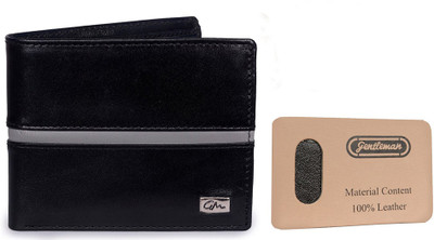 

Gentleman Men Black, Grey Genuine Leather Wallet(6 Card Slots)