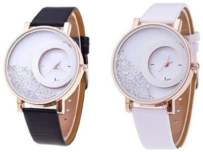 Om Designer Mxre Free Diamond Watch (Pack of 2) Watch  - For Women   Watches  (Om Designer)