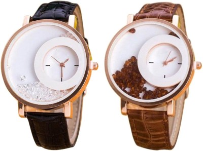 RJ Creation BLACK AND BROWN STYLISH MXRE 1990 Watch  - For Women   Watches  (RJ Creation)