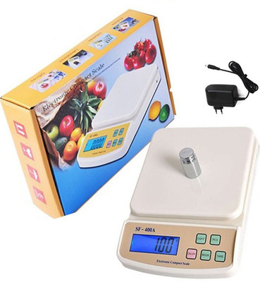 

Billionbag BB-EWS-33 SF 400A 7Kg with Adapter Digital Electronic Kitchen Weighing Scale(Off-White)