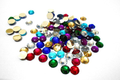 

AM Round Stones Multicolor for Jewellery Making/Designing & Craft Work !!