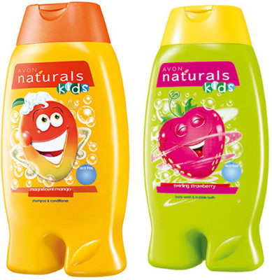 

Avon Anew Naturals Kids Care Combo(Shampoo & Conditioner + 2-in-1 Bodywash & Bubble Bath)(Yellow)