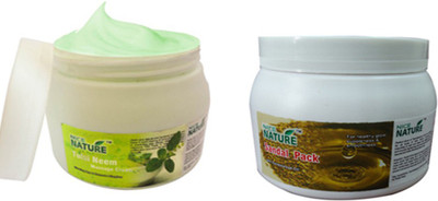 

Nice Nature COMBOS PACK OF TULSI NEEM MASSAGE CREAM WITH SANDAL FACE PACK(Set of 2)