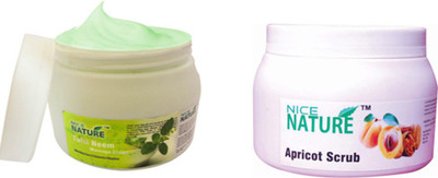 

Nice Nature COMBOS PACK OF TULSI NEEM MASSAGE CREAM WITH APRICOT SCRUB(Set of 2)