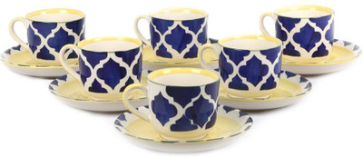 

CROCKTO Ceramic(Blue, Pack of 12)
