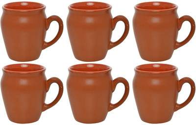 

CROCKTO Ceramic(Brown, Pack of 6)